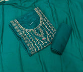 Fancy Glass Organza Suit Set with Zari Thread & Sequins Work - Yanchi