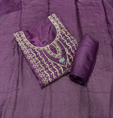 Fancy Glass Organza Suit Set with Zari Thread & Sequins Work - Yanchi