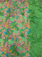 Fancy Musleen Suit Set with Heavy Pearl & Real Mirror Work - Yanchi