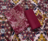 Fancy Musleen Suit Set with nack sequence work - Yanchi