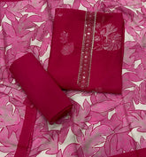 Fancy Musleen Suit Set with nack sequence work - Yanchi