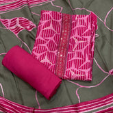 Fancy Musleen Suit Set with nack sequence work - Yanchi