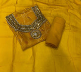 Fancy Organza Suit Set with Heavy Pearl & Real Mirror Work - Yanchi