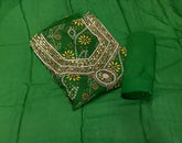 Fancy Organza Suit Set with Heavy Pearl & Real Mirror Work - Yanchi