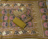Fancy Premium Digital Print Muslin Suit Set with Zari Work - Yanchi