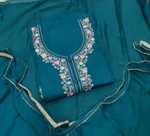 Fancy Pure Jaam suit set with Thread work  - Yanchi