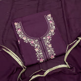 Fancy Pure Jaam suit set with Thread work  - Yanchi