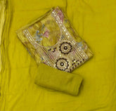 Fancy Shimmer Silk Suit Set with Heavy Zari Thread Work - Yanchi