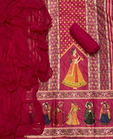 Fancy Shimmer Suit Set with Mirror Work - Yanchi