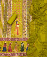 Fancy Shimmer Suit Set with Mirror Work - Yanchi