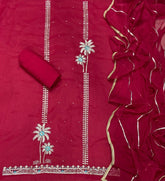 Fancy Shimmer Suit Set with Sequins & Zari Work - Yanchi