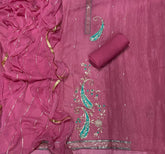 Fancy Shimmer Suit Set with Sequins & Zari Work - Yanchi