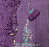 Fancy Shimmer Suit Set with Sequins & Zari Work - Yanchi