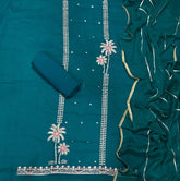 Fancy Shimmer Suit Set with Sequins & Zari Work - Yanchi