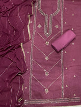 Fancy Shimmer Suit Set with Sequins & Zari Work - Yanchi