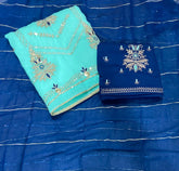 Fancy Shimmer Suit Set with Sequins & Zari Work - Yanchi