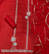 Fancy Shimmer Suit Set with Sequins & Zari Work - Yanchi