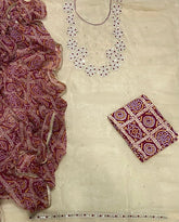 Fancy Shimmer Suit Set with Zari & Sequins Work - Yanchi