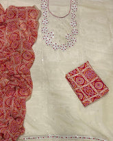 Fancy Shimmer Suit Set with Zari & Sequins Work - Yanchi