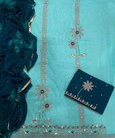 Fancy Shimmer Suit Set with Zari & Sequins Work - Yanchi