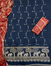 Fancy Shimmer Suit Set with Zari & Sequins Work - Yanchi