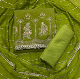 Fancy Shimmer Suit Set with Zari & Sequins Work - Yanchi