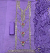 Fancy Shimmer Suit Set with Zari & Sequins Work - Yanchi