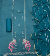 Fancy Shimmer Suit Set with Zari & Sequins Work - Yanchi