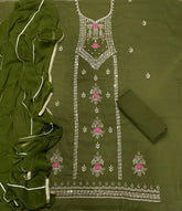 Fancy Shimmer Suit Set with Zari & Sequins Work - Yanchi