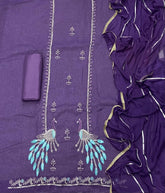 Fancy Shimmer Suit Set with Zari & Sequins Work - Yanchi