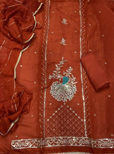 Fancy Shimmer Suit Set with Zari & Sequins Work - Yanchi