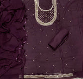 Fancy Shimmer Suit Set with Zari & Sequins Work - Yanchi