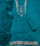 Fancy Shimmer Suit Set with Zari & Sequins Work - Yanchi