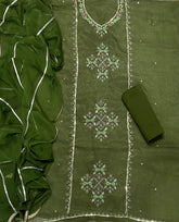 Fancy Shimmer Suit Set with Zari & Sequins Work - Yanchi