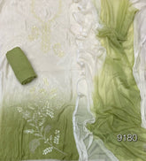 Glass Organza Suit Set with Pearl & Sequence Work - Yanchi