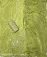 Glass Organza Suit Set with Pearl & Sequence Work - Yanchi