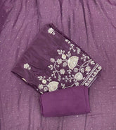 Glass Organza Suit Set with Sequins & Cutdana Work - Yanchi