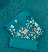 Glass Organza Suit Set with Sequins & Cutdana Work - Yanchi