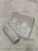 Graceful Cotton Chikankari Suit Set DN5(Grey) - Yanchi