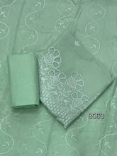 Graceful Cotton Chikankari Suit Set DN5(Mint - Green) - Yanchi