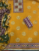 Luxury cotton Suit Set with sequence work - Yanchi