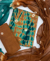 Matching Classic Tie Dye Suit (Brown - Green) - Yanchi