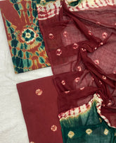 Matching Classic Tie Dye Suit (Dark Brown - Green) - Yanchi