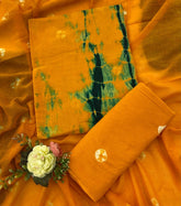 Matching Classic Tie Dye Suit (kesari - Yellow) - Yanchi