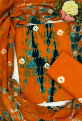 Matching Classic Tie Dye Suit (Kesariya Yellow) - Yanchi