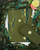 Matching Classic Tie Dye Suit (Mehandi Green) - Yanchi