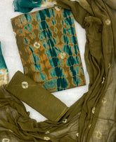Matching Classic Tie Dye Suit (Mehendi - Green) - Yanchi
