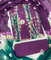 Matching Classic Tie Dye Suit (Purple Green) - Yanchi
