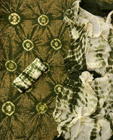 Matching Premium Tie Dye Suit (Mehendi Green) - Yanchi