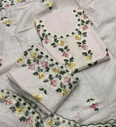 Premium Chikankari Pure Cotton Suit Set - Yanchi
